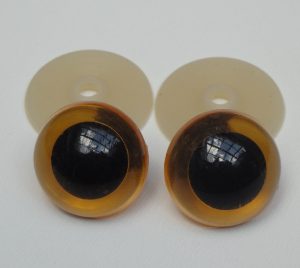 Lot 12 paires yeux acrylique  marron roux