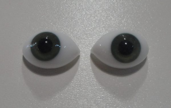 Yeux ovales en verre arrière non plat – Image 6