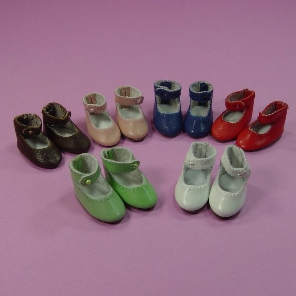 Mocassins en cuir véritable, convient à Bleuette