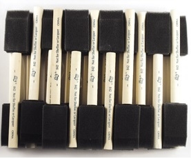 Lot 5 éponges avec tige en bois