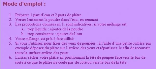 Plâtre pour fixer yeux 1kg – Image 2
