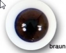 Yeux en verre Lauchaer 18mm marron