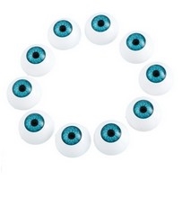 Lot 5 paires de yeux bleu 20mm bis