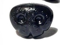 Lot de 5 nez en plastique noir 15mm