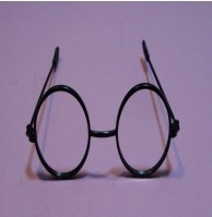 Lunette noire 7,50cm pour poupée ou ours en peluche
