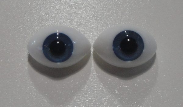 Yeux ovales en verre arrière non plat – Image 2