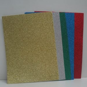 Mousse à découper pailletée. Lot de 5