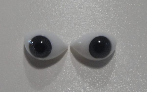 Yeux ovales en verre arrière non plat – Image 3