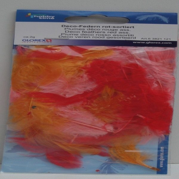 Plumes de déco rouge assortis