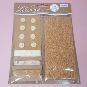 Kit liège boutons ruban Lili Rose
