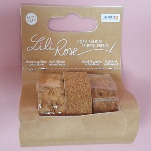 Lot de 3 rubans en liège autocollants de 1m sur 1,5cm de large Lili Rose
