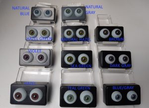 Yeux ronds pleins acryliques Glastic réalistic eyes