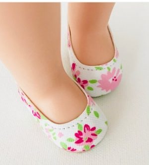 Ballerine à fleurs pour poupée ancienne ou contemporaine