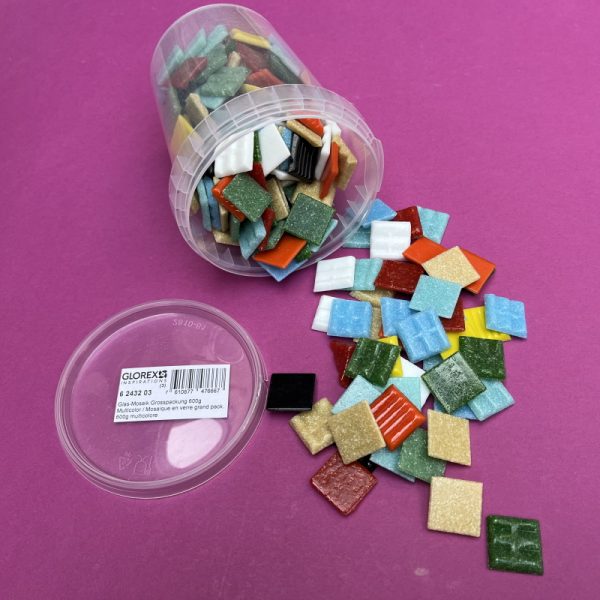 Mosaïque en verre grand pack de 600g multicolore – Image 2