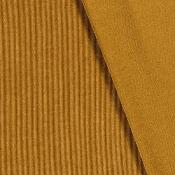 Velours Côtelé bébé 21w tissu Unicolore Ocre – Image 2