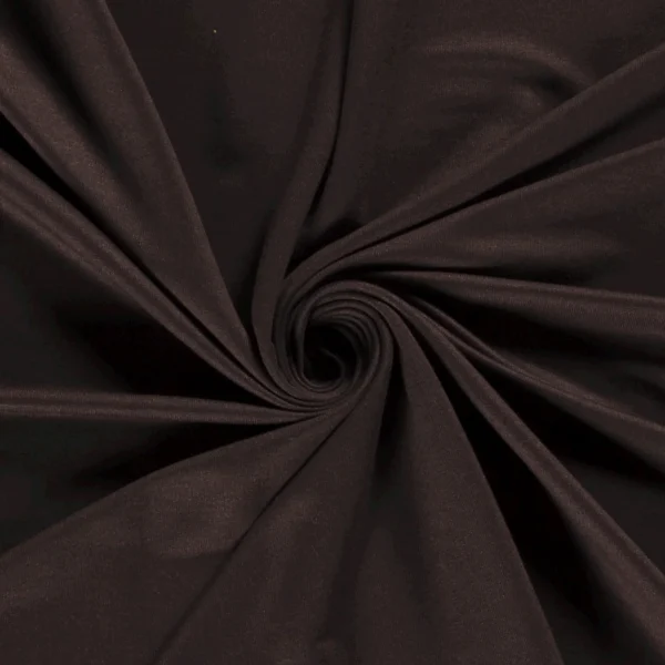 ECOVERO™ Jersey viscose tissu Unicolore Marron Foncé 1 Mètre