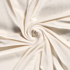 Velours tissu Rib Blanc cassé