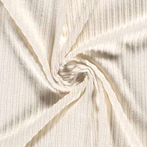 Velours Côtelé 4.5w tissu Unicolore Blanc cassé
