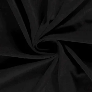 Velours tissu Unicolore Noir vendu au mètre